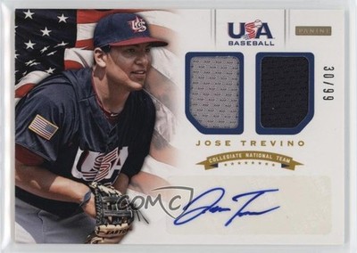 2012 Panini USA Baseball National Team Collegiate 30/99 Jose Trevino Auto 1bi0