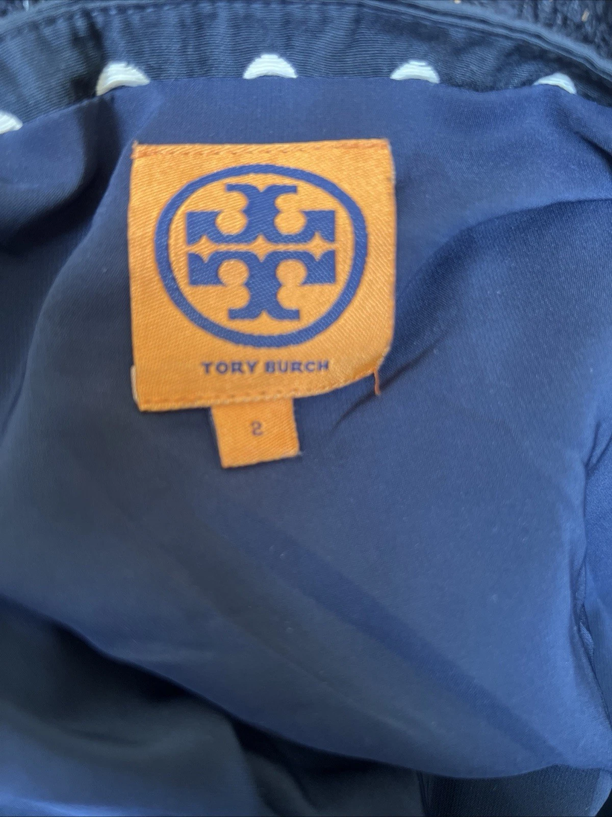 Abito Tory Burch blu navy a pois