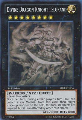 Yugioh! MP Divine Dragon Knight Felgrand - SHSP-EN056 - Ghost Rare - Unlimited E