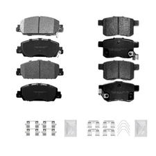 Front and Rear Ceramic Disc Brake Pads w/Hardware fit for 2013-2017 Honda Accord