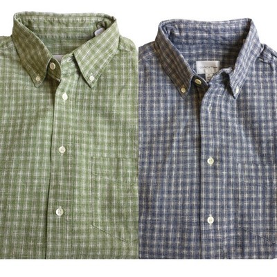 GANT RUGGER Men's Twill Yd Check Button Down Shirt 341147 Size Medium NWT