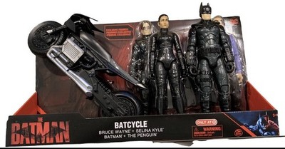 DC Batman Batcycle 12 Inch Set Bruce Wayne Selina Kyle Batman The Penguin 2022