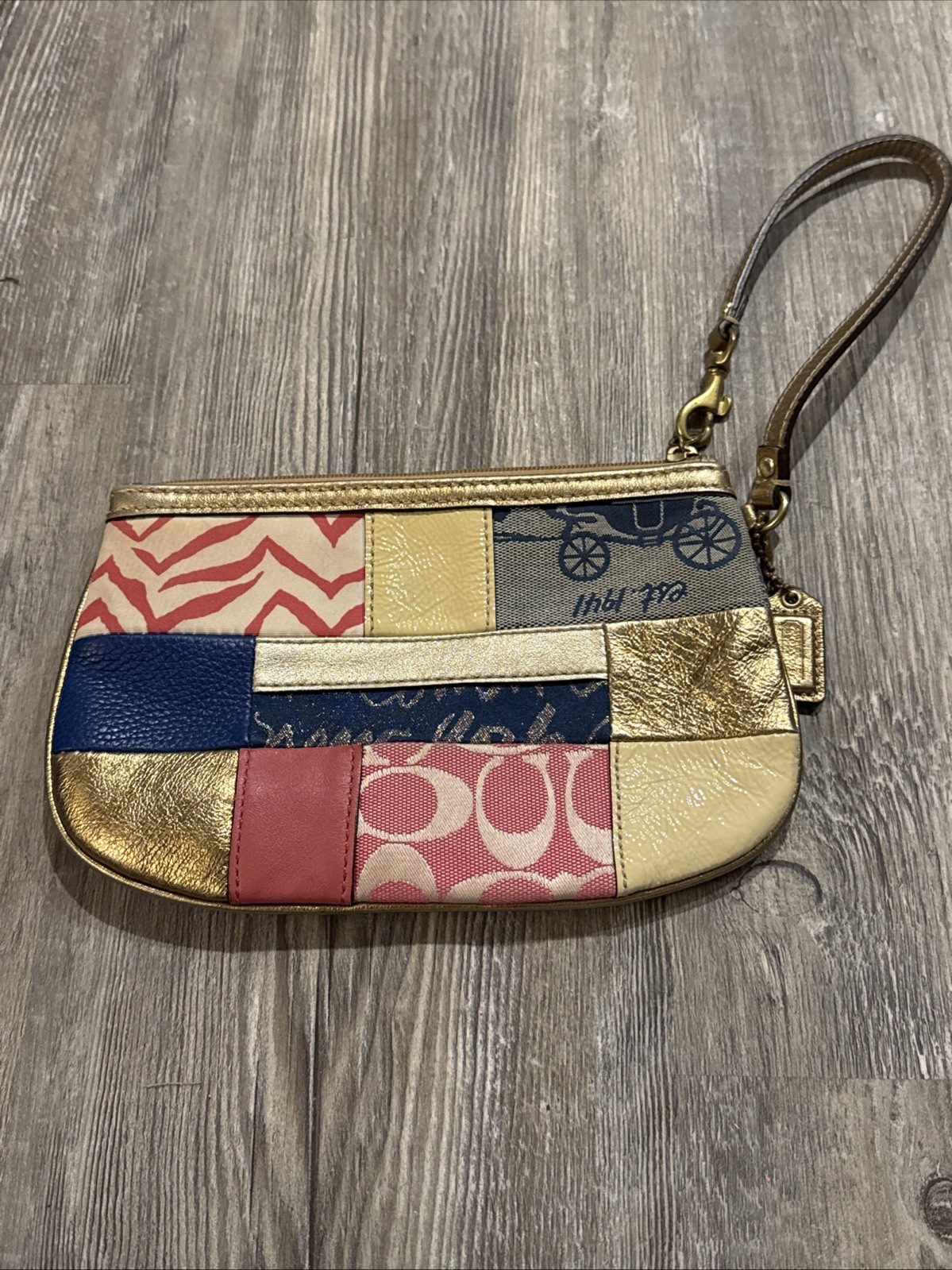 COACH Y2K 2000s  Multicolor Flat Patchwork Wristl… - image 1