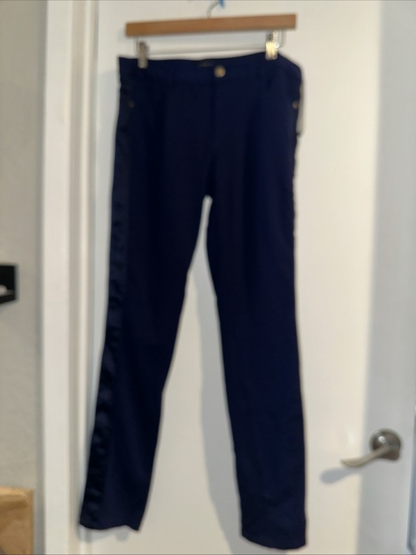NWT Jonathan Saunders For Target Blue Tuxedo Stripe Pants Size 11