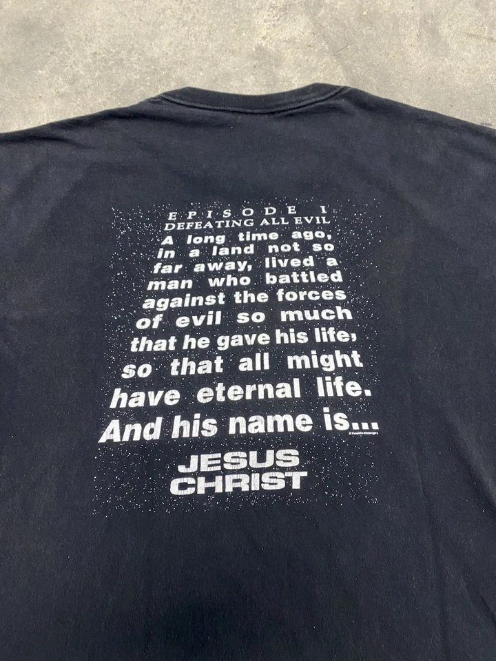 Camiseta Parodia Jesús Star Wars Años 90 Vintage Foto 4 de 4