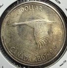 1867 - 1967 Canada Dollar : .800 Silver : .600 oz ASW : Lovely Coin, Toned
