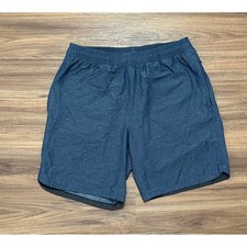 RHONE Men's Guru Blue/Grey 8" Unlined Athletic Performance Shorts Sz M