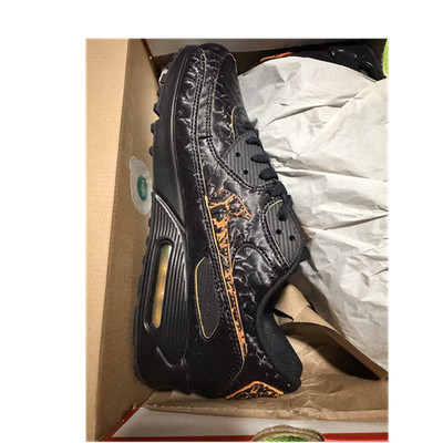Nike Air Max 90 QS HF3248-001 Black Magma Orange Volcano Leather Men