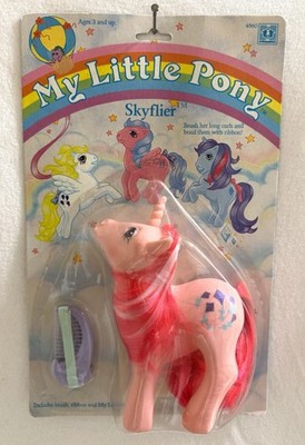 Vintage My Little Pony G1 UK Card Unicorn Skyflier Red Kites MOC NOS RARE