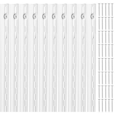 Uimoso 10 Packs 39 inch Steel Wall-Mounted Shelf Track Adjustable