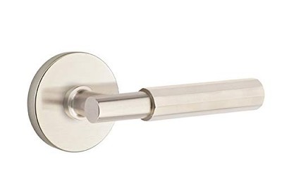 Emtek Select Privacy, Disk Rosette, T-Bar Stem, Faceted Handle US15 LH