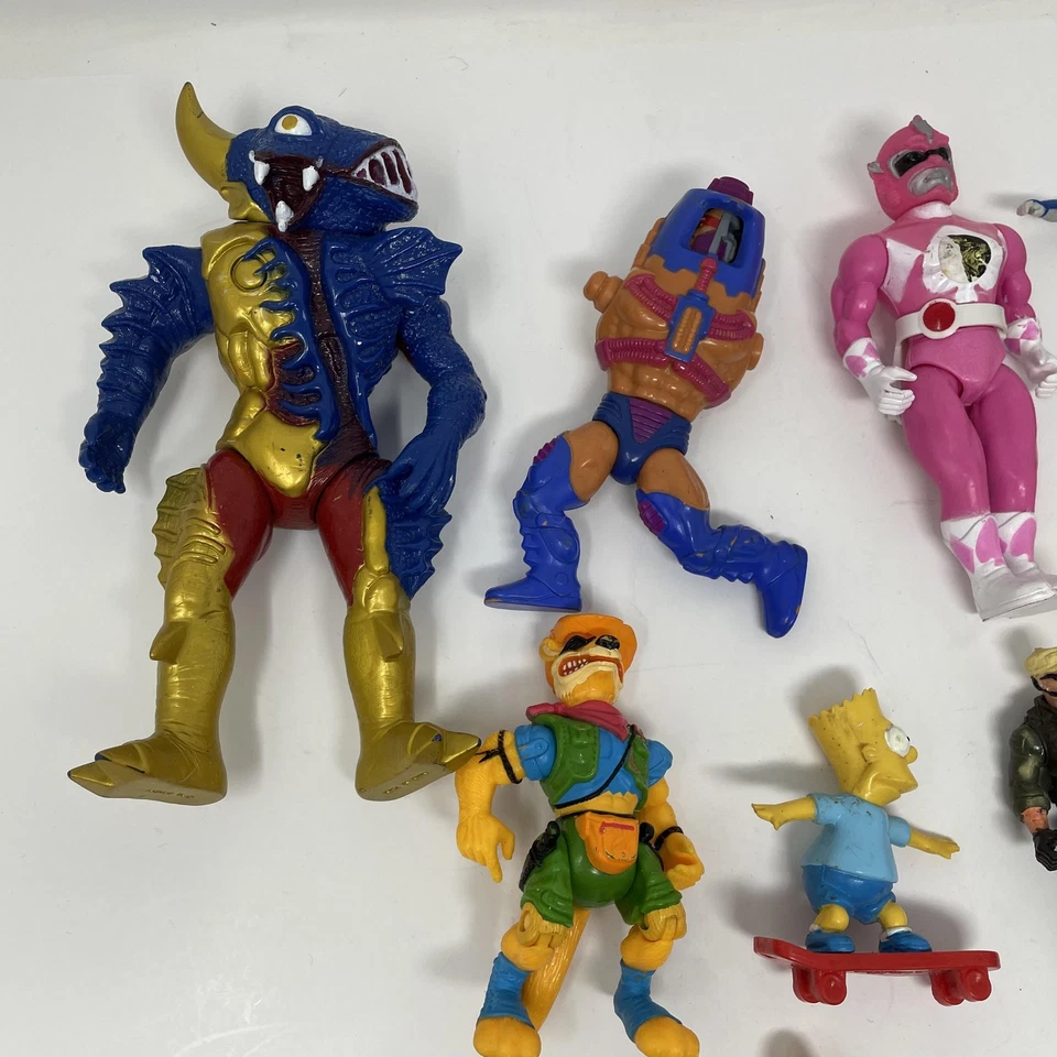 Vintage Action Figures Lot 90s Power Rangers MOTU Simpsons GI Joe Centurions 15 - Image 2 of 4