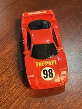 Tyco #98 Ferrari Red Slot Car - Tested & Working