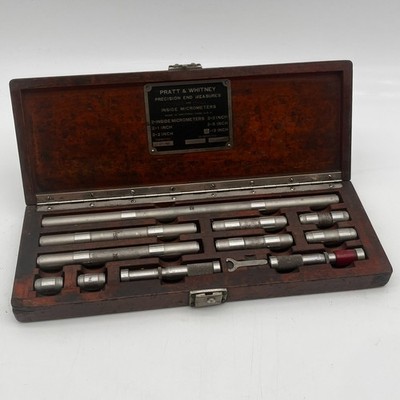 Pratt Whitney Precision End Measures Inside Micrometer Jig Borer Set 1942