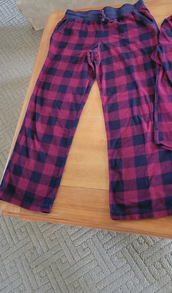 NAUTICA 2 Piezas Pijama Polar Ligero Borgoña/Azul Marino Manga Larga S Foto 3 de 4