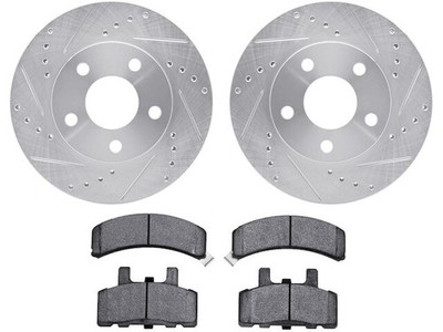 For Cadillac DeVille Brake Pad and Rotor Kit Dynamic Friction 43376TKMK