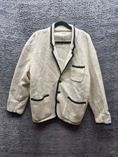 Vintage Matsuda Wool-Blend Fleece Single-Breasted Blazer Jacket White Men Size M