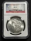 1886 $1 Morgan Silver Dollar NGC MS63 - Flashy Coin