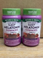 Nature's Truth Melatonin Gummies  1mg  60 Count X 2 Pack  EXP 09/2026