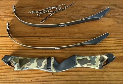 Bear Takedown Bow and Limbs Set B Riser and 40lbs Limbs for Recurve Bow RH