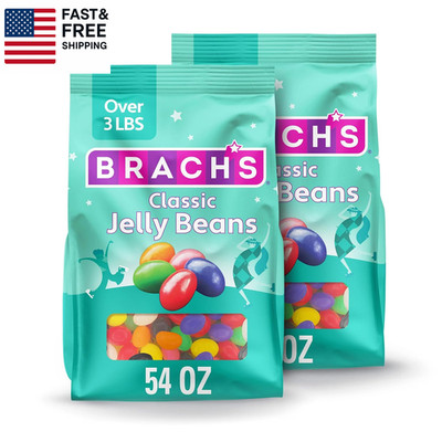 Classic Jelly Beans, Candy, Assorted Flavors, Bulk Bag, 54 Oz (2 Ct)