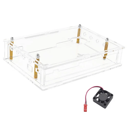 Acrylic  Shells Case with Fan for Banana Pi R3 -R3 Development Board2909