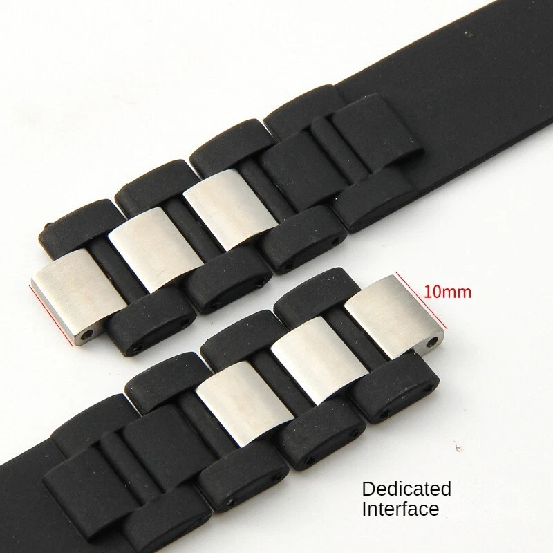 Rubber Watch Strap for Cartier 21st Century Collection 20*10mm Silicone Lug Band - Image 3 of 4