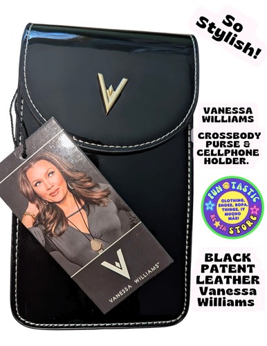 VANESSA WILLIAMS CROSSBODY HANDYTASCHE. SCHWARZES LACKLEDER. SCHÖN!