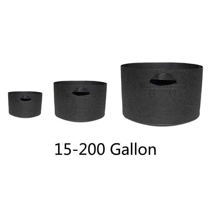 15-200 gallon Grow Bags veg plants growing plant tree pots fabric jardin Basket - Image 2 of 4