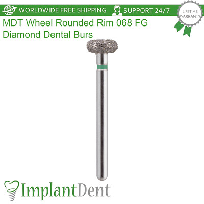 Dental MDT Wheel Rounded Rim FG Diamond Burs 068 Coarse Grit Beveling Contouring