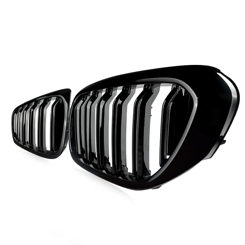 Gloss Black Fit BMW 5 Series G30 G31 530i 540i 2017-2020 Front Kidney Grille - Image 2 of 4