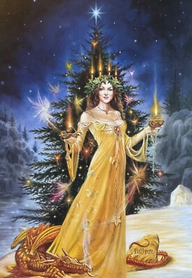 Briar Lady Of Lights Dragon Yule Midwinter Solstice Fantasy