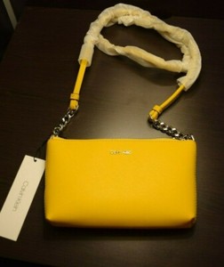 calvin klein hayden saffiano leather chain crossbody
