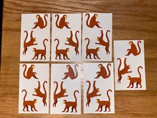 Mrs. Grossman's Sticker Lot Vintage Monkeys 1991 7 Mods Sheets