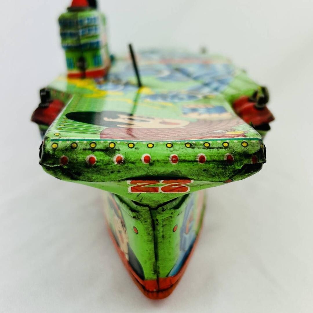 Aoshin toy Tetsujin 28 aircraft carrier tin toy Showa vintage F/S