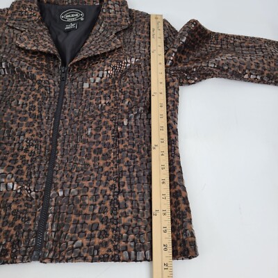 Selene Sport Jacket Full Zip Retro Vinyl Size S Vintage 90s Croc