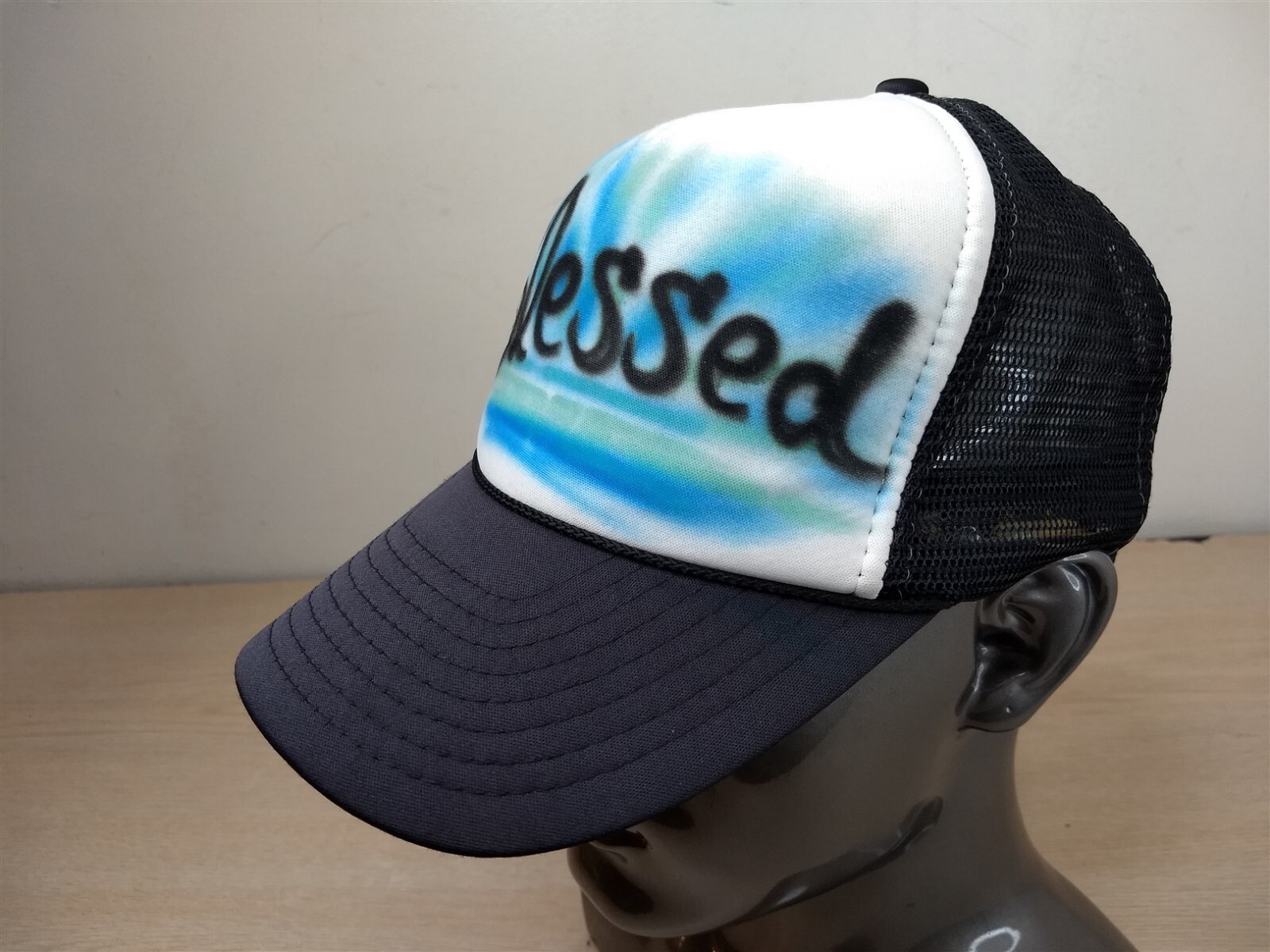 BLESSED GRAFFITI ADJUSTABLE SNAPBACK TRUCKER/MESH… - image 3