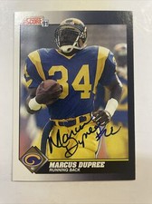 1991 Score Marcus Dupree Autographed Card #457 Los Angeles Rams A-49