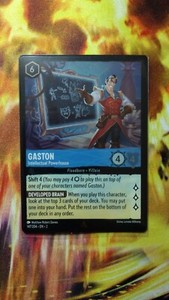 Disney Lorcana Rise of the Floodborn - Gaston - 147/204 - Cold Foil Rare, MINT