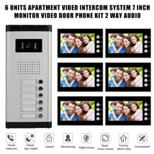 7 Inche Monitor Wired Video Door Doorbell Kit, Outdoor IR Camera Door Intercom