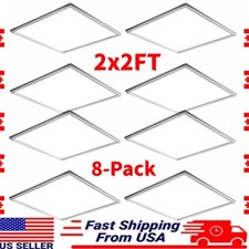 8 Pack 2X2FT LED Flat Panel Light 45W Drop Ceiling Troffer Recessed Light 5000K