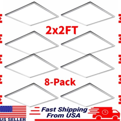 8 Pack 2X2FT LED Flat Panel Light 45W Drop Ceiling Troffer Recessed Light 5000K