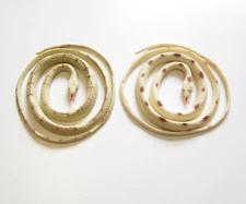 2 NEW  COILED RAIN FOREST RUBBER SNAKE TOY REPTILE FAKE JUNGLE SNAKE 36"