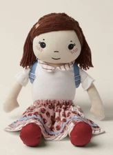 Matilda Jane Girl Doll With Brown Hair Apple Backpack Back To School New