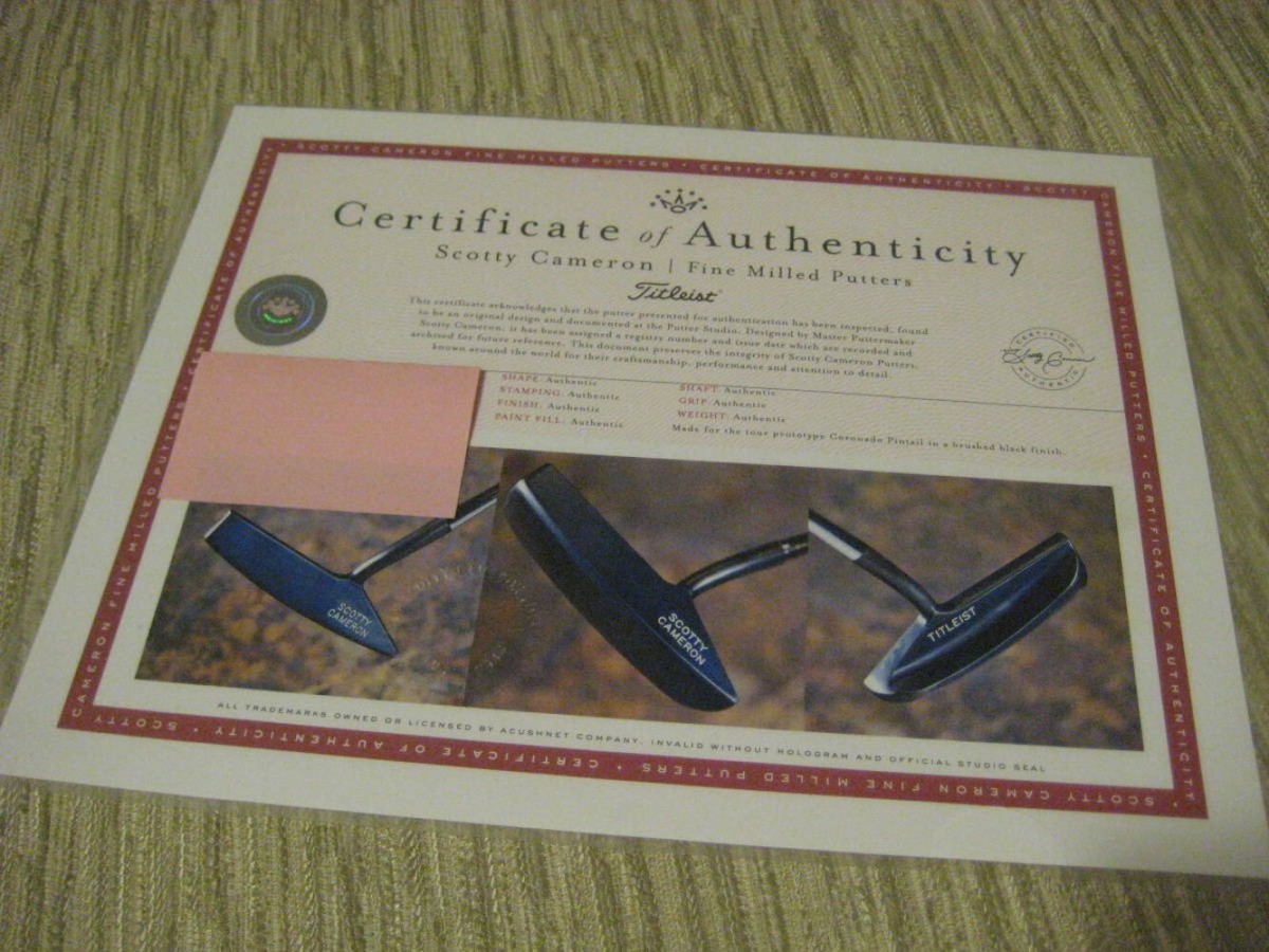SCOTTY CAMERON CORONADO TOUR 35in COA付属 Scotty Cameron Putter Coronado Tour No Cover w/COA 35 in
