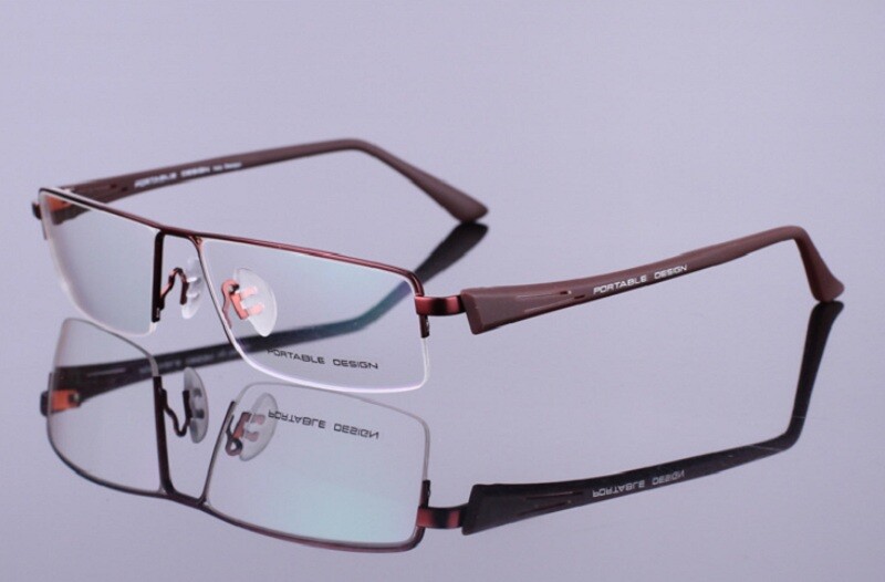 Quality Men Titanium Eyeglass Frame TR90 Temple Glasses Busi