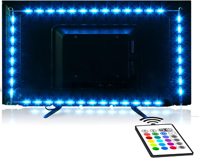 Tv Led Backlight, Pre-Cut 16.4Ft Led Strip Lights for 75-85In Tv,4Pcs Adapter Po