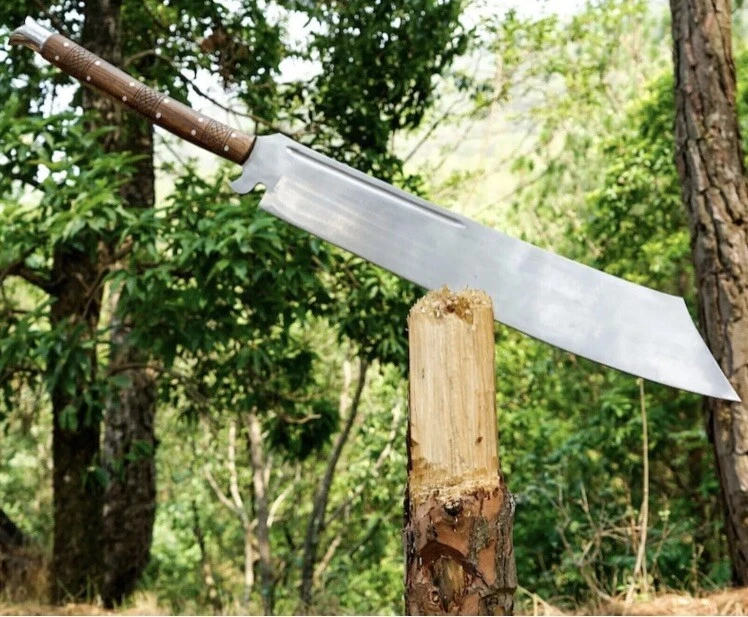 Custom Handmade Carbon Steel Blade Viking Machete Sword | Hunting Sword Camping