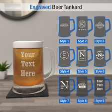 Personalised Glass Gift Birthday Glassware Wedding Engrave Your Own Message