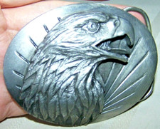 Vintage SISKIYOU 1997 AMERICAN EAGLE BELT BUCKLE 0-50 HARLEY RIDER